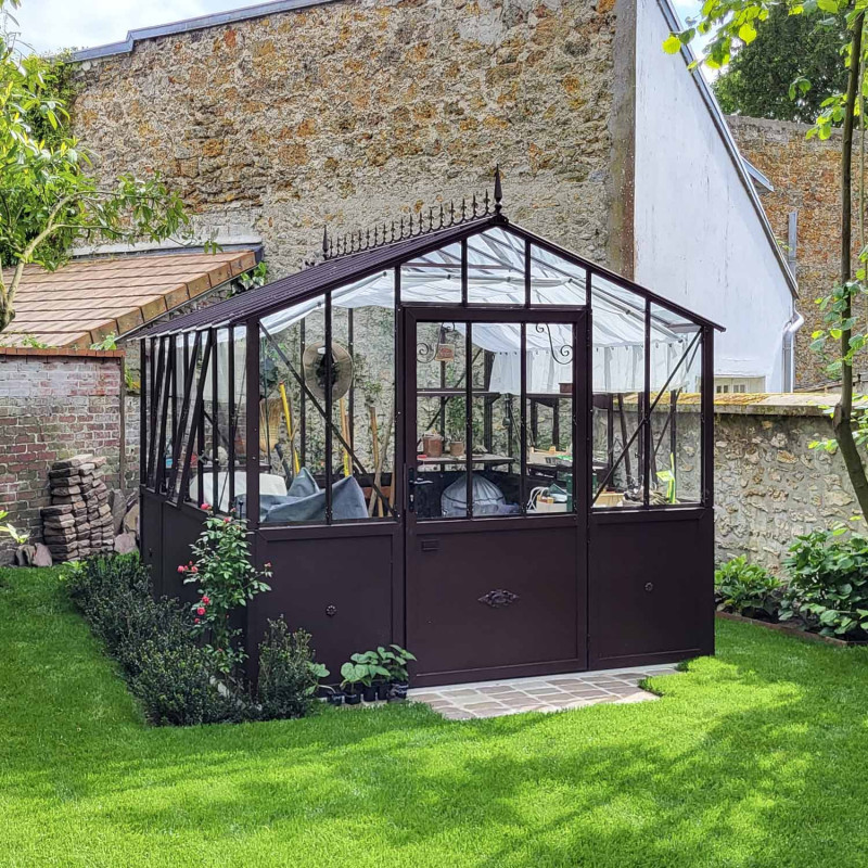 Glashaus CLASSIQUE Breite 2,75 m mit Aluminiumsockel