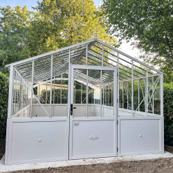 Serre CLASSIQUE largeur 3,50 m sur embase aluminium