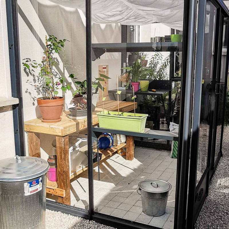 Anlehngewächshaus LUXIA Breite 1,58 m