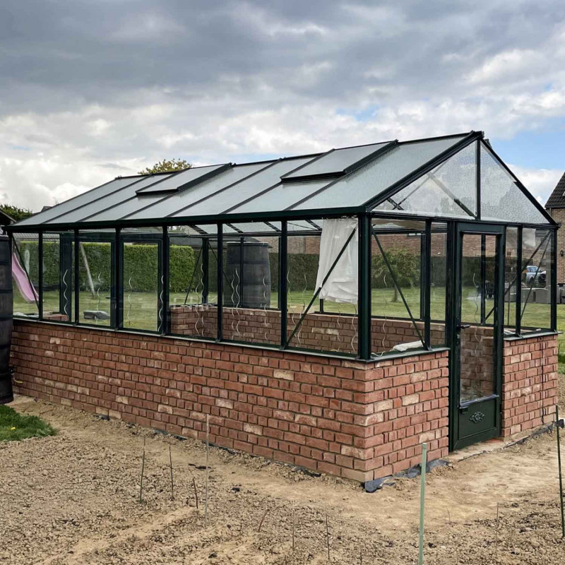 Gewächshaus LUXIA mit Mauersockel Breite 3,09 m