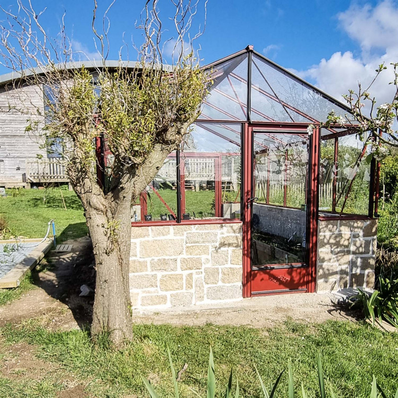 Gewächshaus LUXIA mit Mauersockel Breite 3,09 m