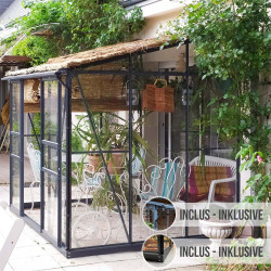 Serre adossée MÉLISSA 4,90 m²