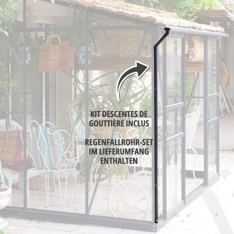 Serre adossée MÉLISSA 7,20 m²