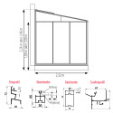 Anlehngewächshaus LUXIA Breite 2,32 m