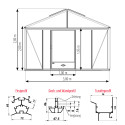 Gewächshaus SUPRA Breite 3,80 m