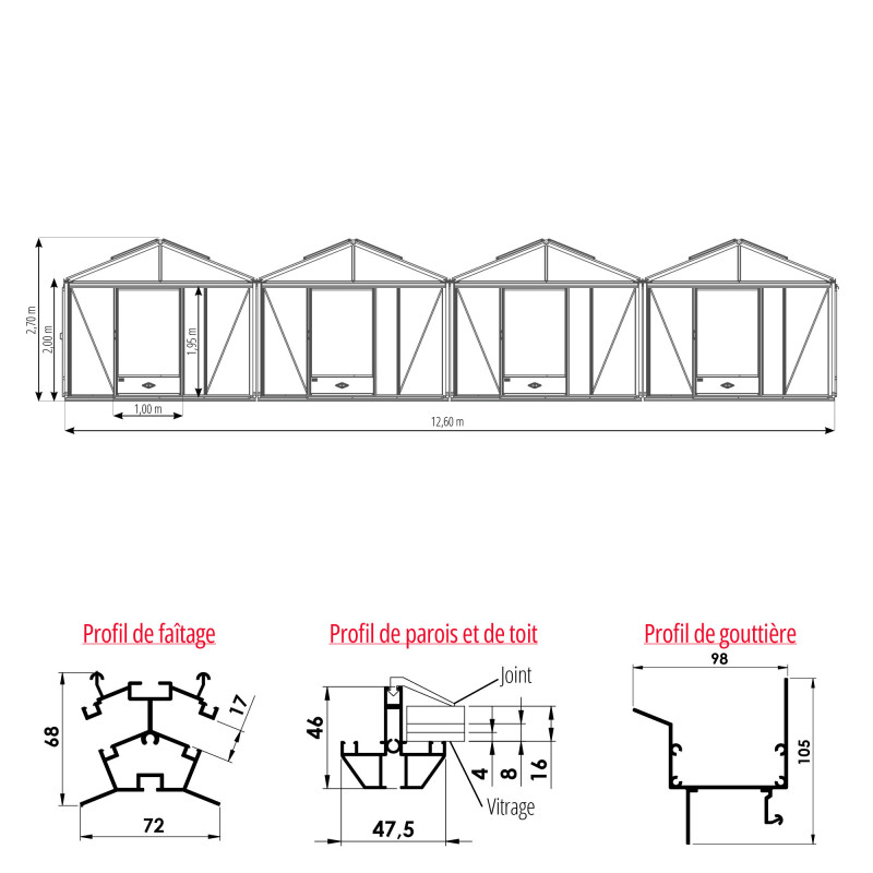 Serre SUPRA 4 chapelles