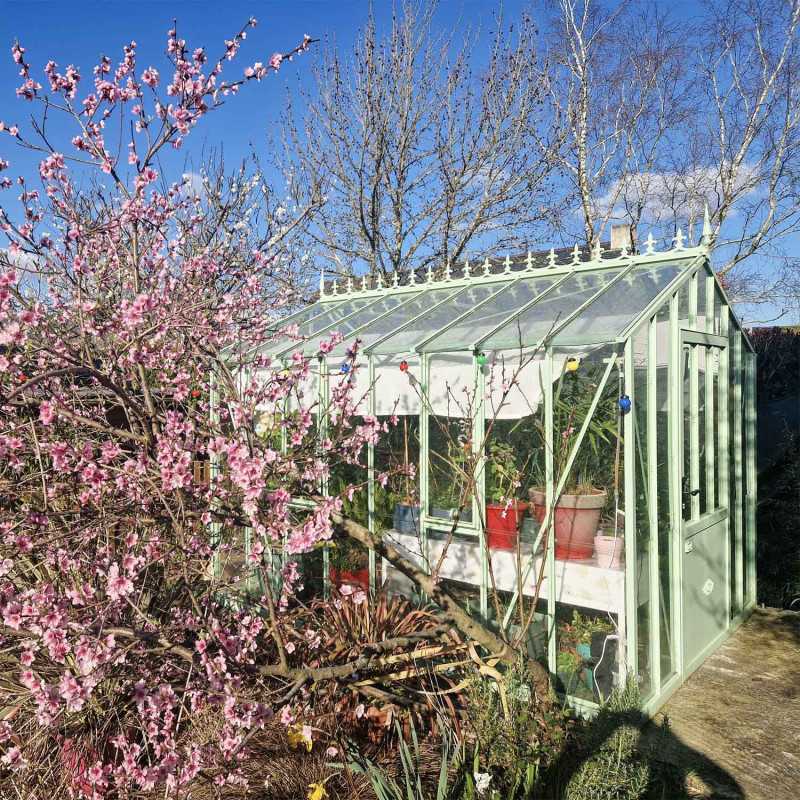 Glashaus AUTHENTIQUE Breite 2,75 m mit Aluminium-Fundamentrahmen