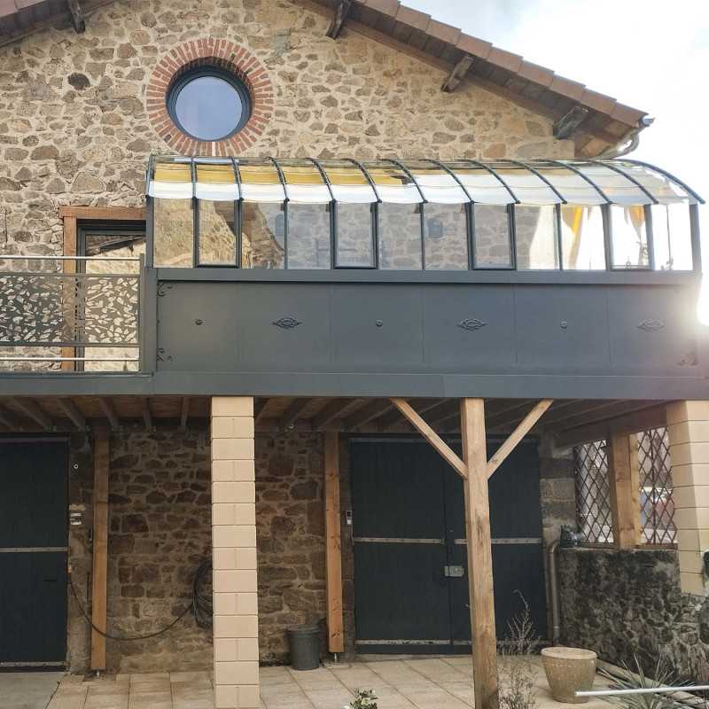 Serre CHAMBORD largeur 2,80 m sur embase aluminium