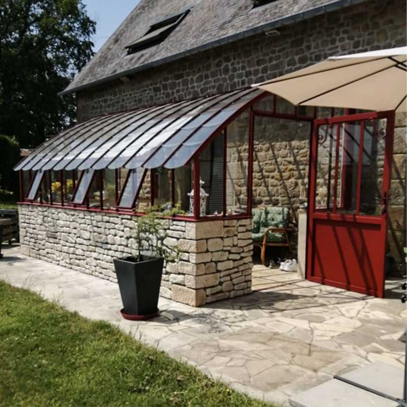 Serre CHAMBORD largeur 2,80 m sur muret