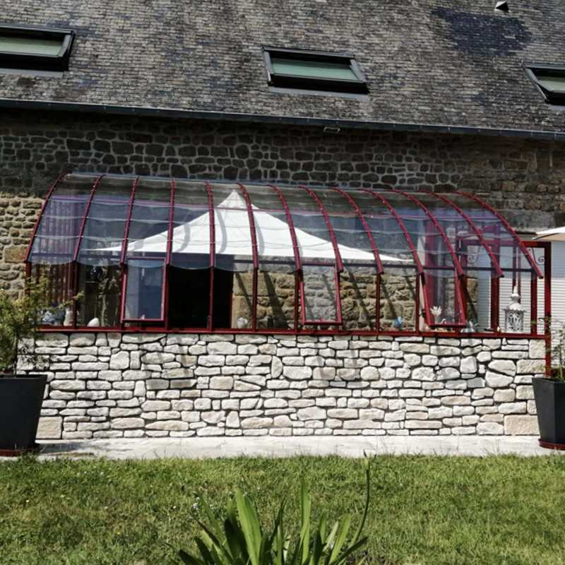 Serre CHAMBORD largeur 2,80 m sur muret