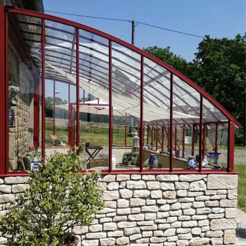 Serre CHAMBORD largeur 2,80 m sur muret