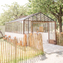 Gewächshaus LUXIA Retro mit Mauersockel Breite 3,09 m