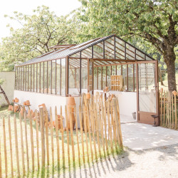 Gewächshaus LUXIA Retro mit Mauersockel Breite 3,09 m