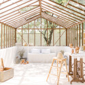 Serre LUXIA Rétro sur Muret largeur 3,09 m