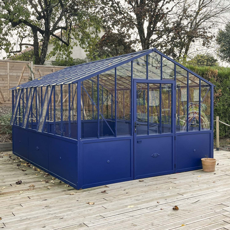 Glashaus CLASSIQUE Breite 3,50 m mit Aluminiumsockel