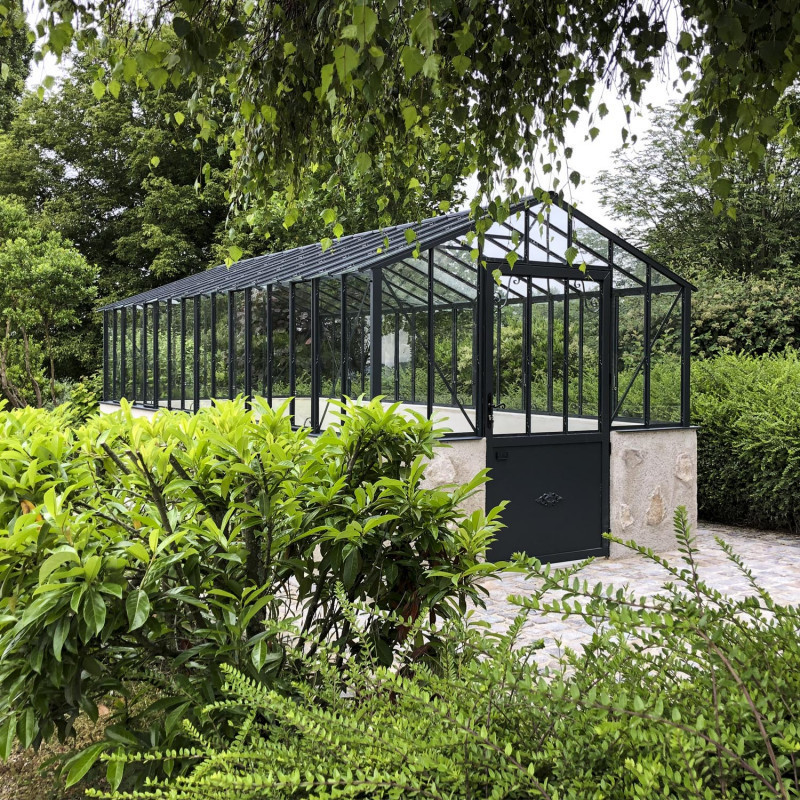 Glashaus CLASSIQUE Breite 2,75 m mit Mauersockel