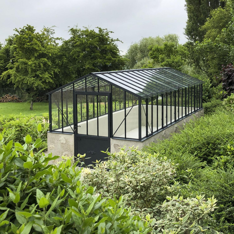 Glashaus CLASSIQUE Breite 2,75 m mit Mauersockel