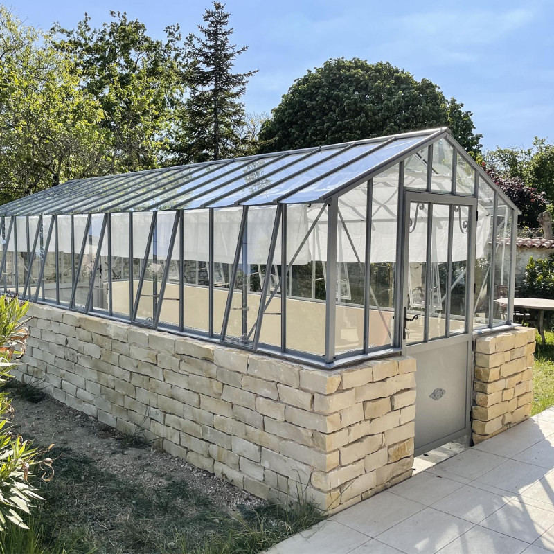 Glashaus CLASSIQUE Breite 2,75 m mit Mauersockel