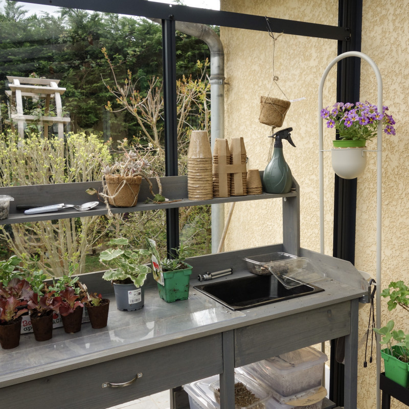 Anlehngewächshaus LUXIA Breite 1,58 m