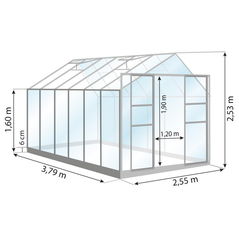Serre LAURUS 9,70 m²