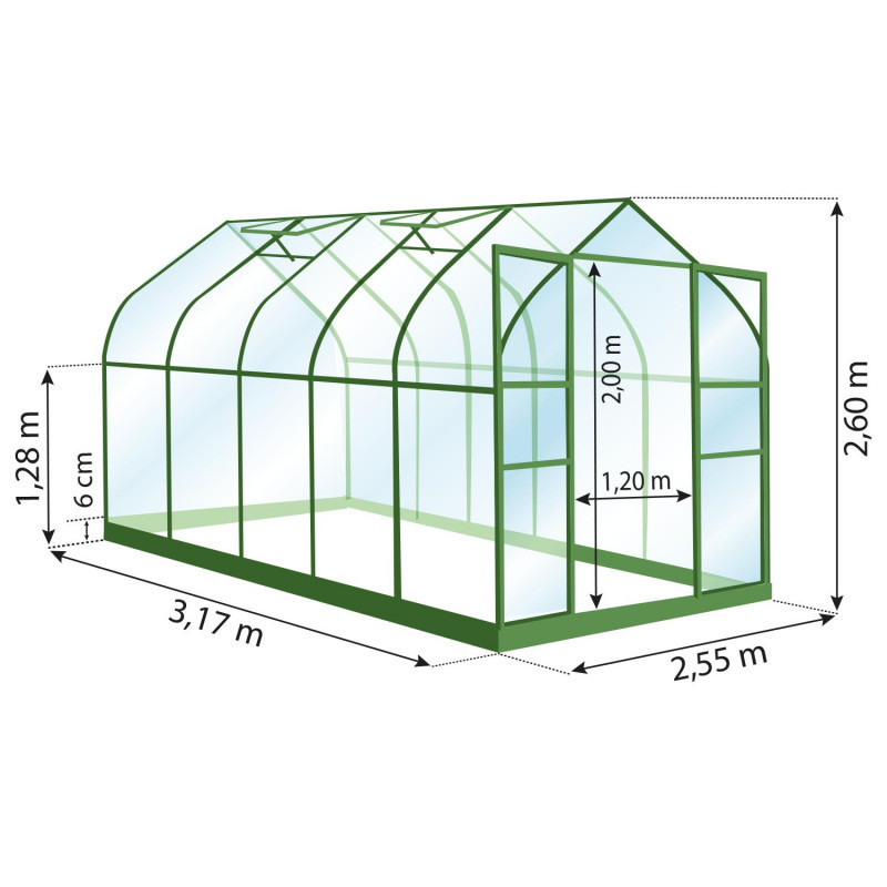Gewächshaus ALOE 8,10 m²