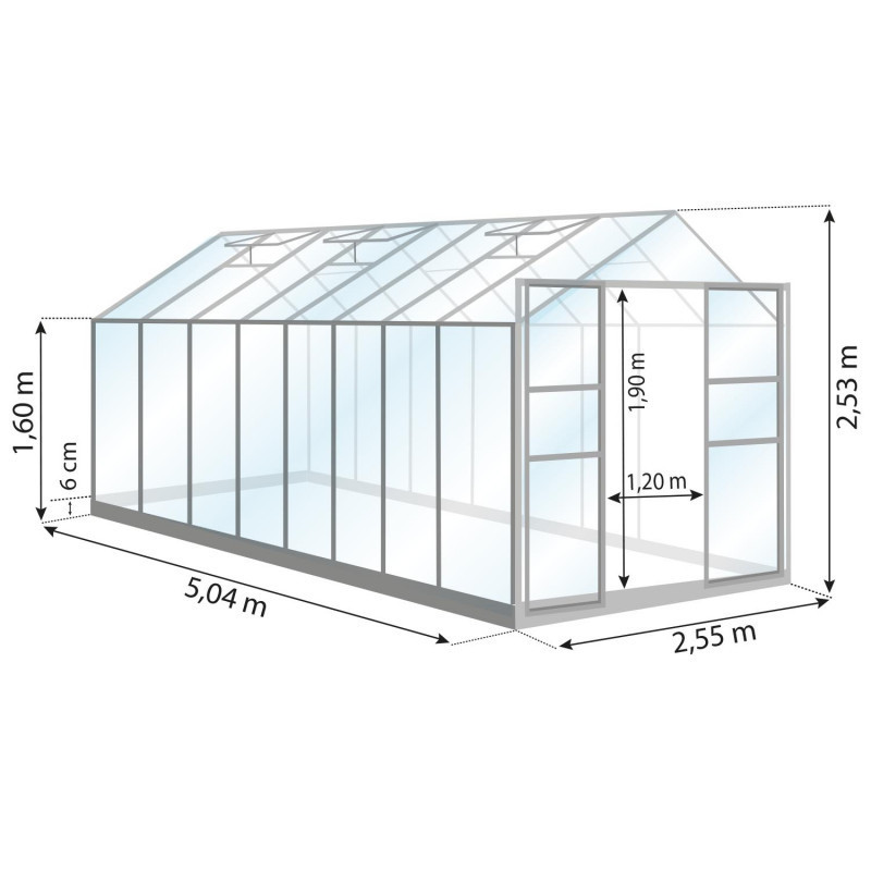 Gewächshaus LAURUS 12,90 m²