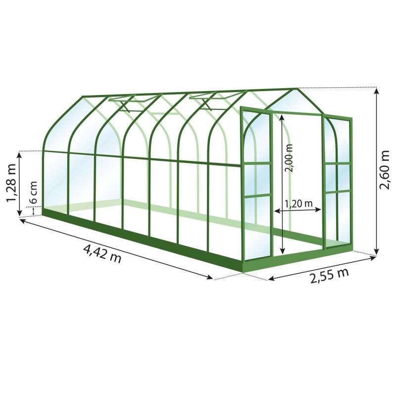 Gewächshaus ALOE 11,30 m²