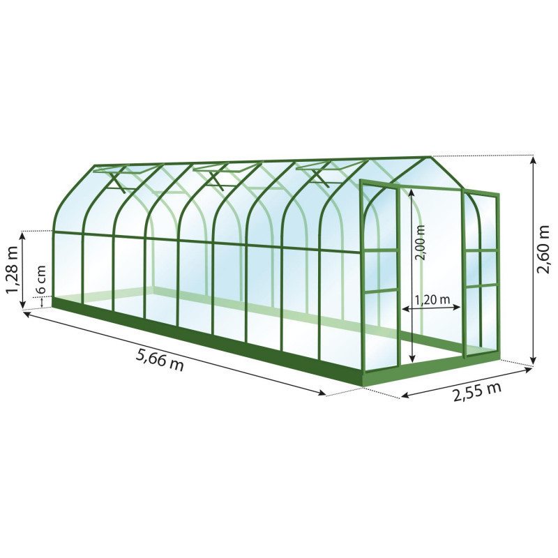 Gewächshaus ALOE 14,40 m²