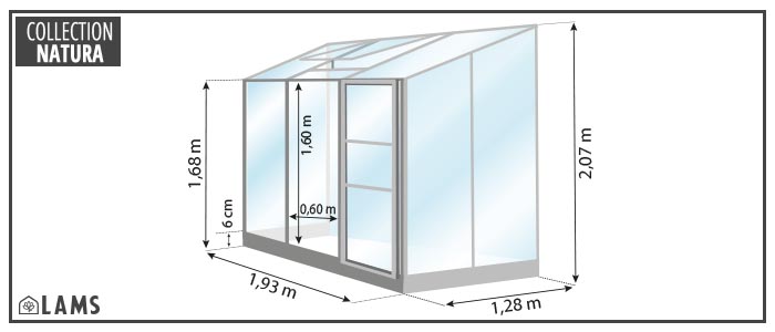 SERRE MÉLISSA 2,50 m²